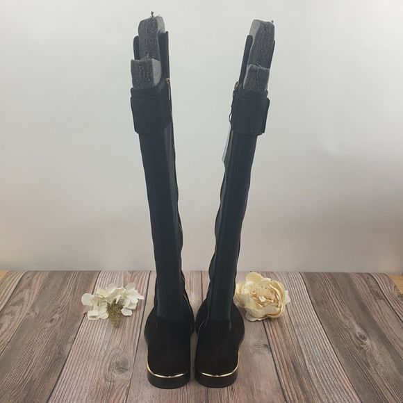 Calvin Klein Black Suede Over the Knee Boots 9M - Picture 5 of 8